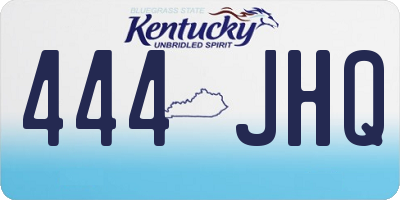 KY license plate 444JHQ