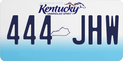 KY license plate 444JHW