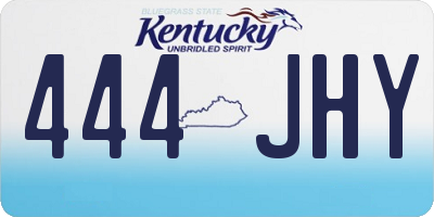 KY license plate 444JHY