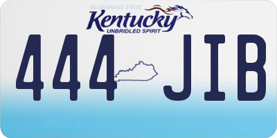 KY license plate 444JIB