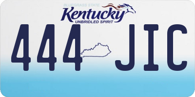 KY license plate 444JIC