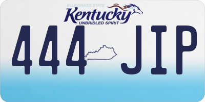 KY license plate 444JIP