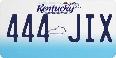 KY license plate 444JIX