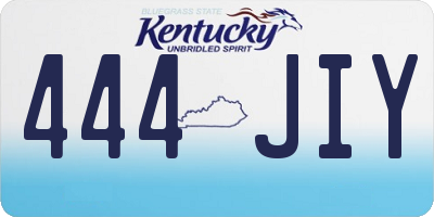 KY license plate 444JIY