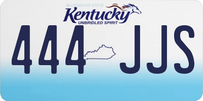 KY license plate 444JJS