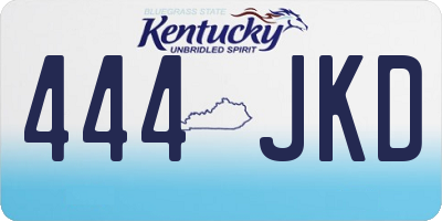 KY license plate 444JKD