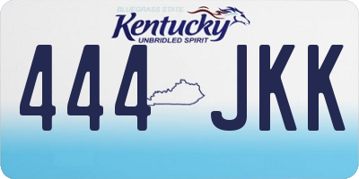 KY license plate 444JKK