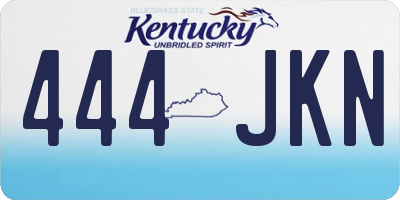 KY license plate 444JKN