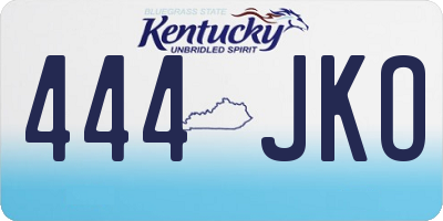 KY license plate 444JKO