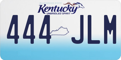 KY license plate 444JLM