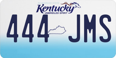 KY license plate 444JMS