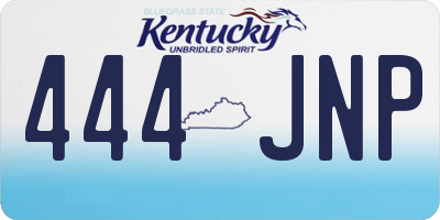 KY license plate 444JNP