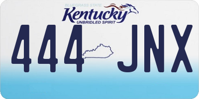 KY license plate 444JNX