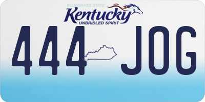 KY license plate 444JOG
