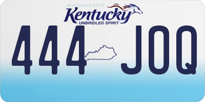 KY license plate 444JOQ