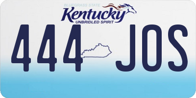 KY license plate 444JOS