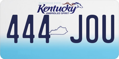 KY license plate 444JOU