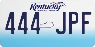 KY license plate 444JPF