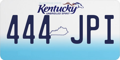 KY license plate 444JPI
