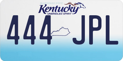 KY license plate 444JPL
