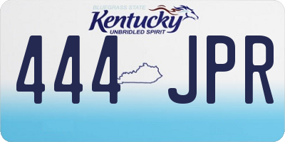 KY license plate 444JPR