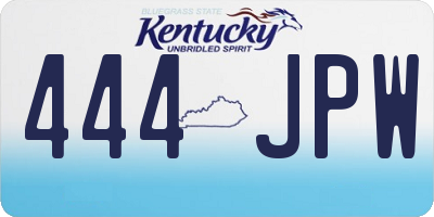 KY license plate 444JPW