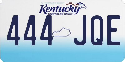 KY license plate 444JQE