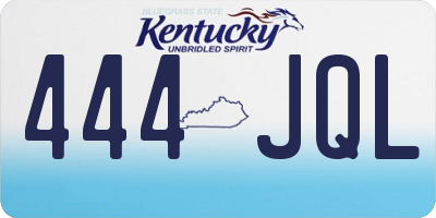 KY license plate 444JQL