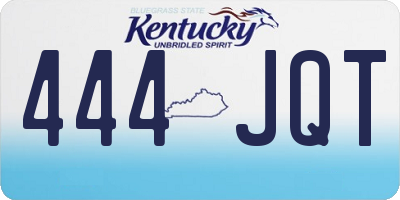 KY license plate 444JQT