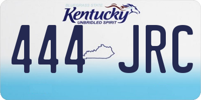 KY license plate 444JRC