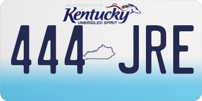 KY license plate 444JRE