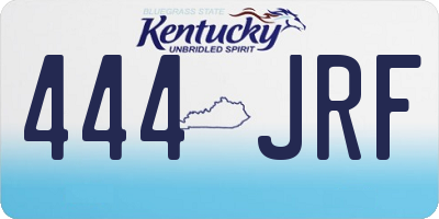 KY license plate 444JRF