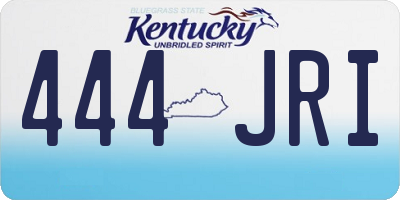 KY license plate 444JRI