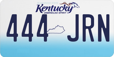 KY license plate 444JRN