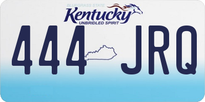 KY license plate 444JRQ