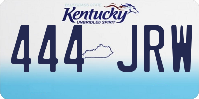 KY license plate 444JRW