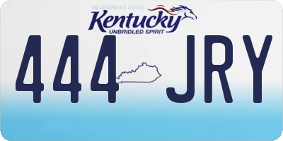 KY license plate 444JRY