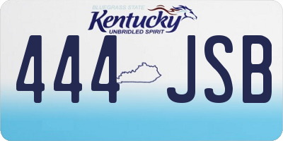 KY license plate 444JSB