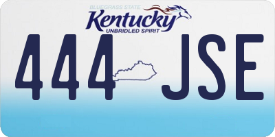 KY license plate 444JSE