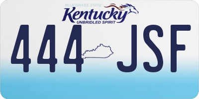 KY license plate 444JSF
