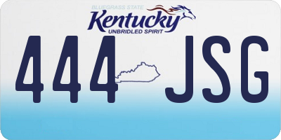 KY license plate 444JSG