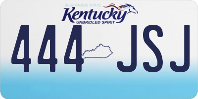 KY license plate 444JSJ