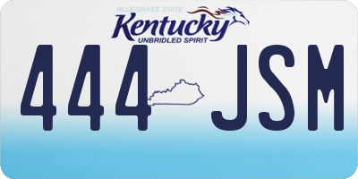 KY license plate 444JSM