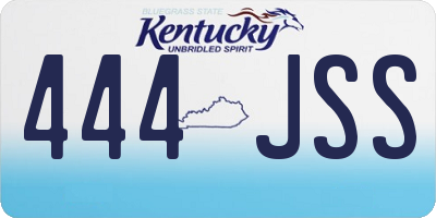 KY license plate 444JSS