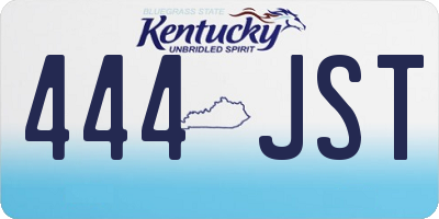 KY license plate 444JST