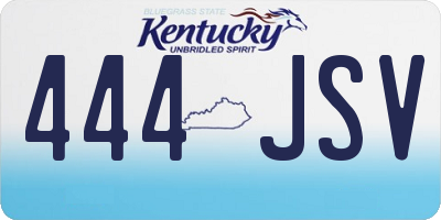 KY license plate 444JSV