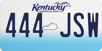 KY license plate 444JSW