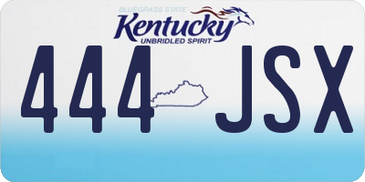 KY license plate 444JSX