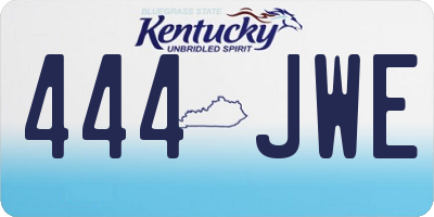 KY license plate 444JWE