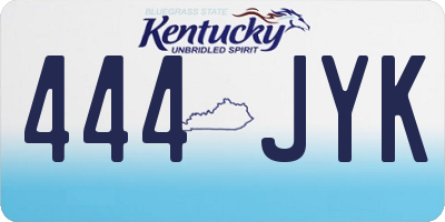 KY license plate 444JYK